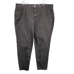 Terra & Sky Women's Skinny Leg Jeans Black 26W Petite Denim 5-Pocket